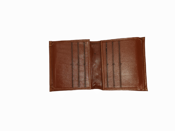 کیف پول کوچک چرم طبیعی طرح دار (قهوه ای)