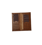 کیف پول مردانه بزرگ چرم طبیعی طرح کروکودیل