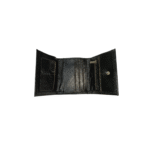 کیف پول کوچک چرم طبیعی مشکی - جعبه گردویی