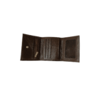 کیف پول کوچک چرم طبیعی قهوه ای سوخته